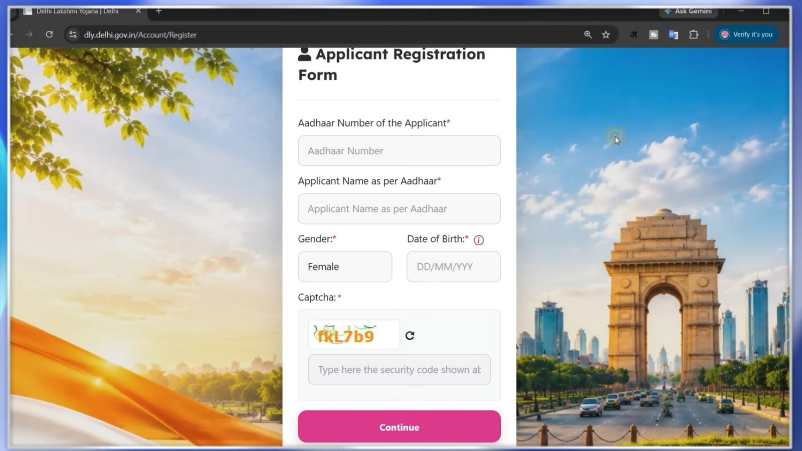 Delhi Laxmi Yojana 2026 Registration